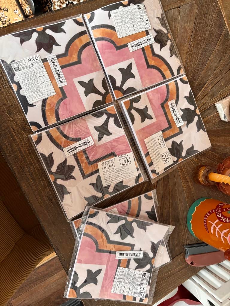60 plaktegels boho Ibiza Portugese tegels, Overige materialen, Nieuw, Ophalen of Verzenden, Minder dan 20 cm