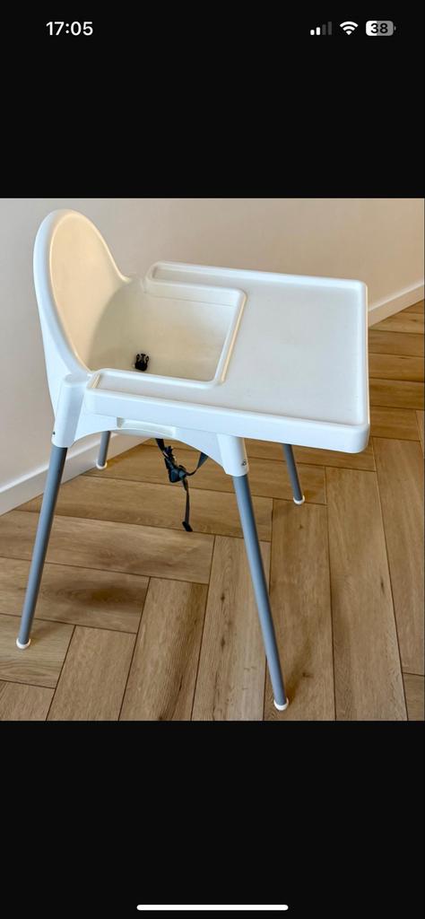 Ikea Antilop kinderstoel met blad, Ophalen of Verzenden, Gebruikt, Meegroeistoel, Afneembaar eetblad