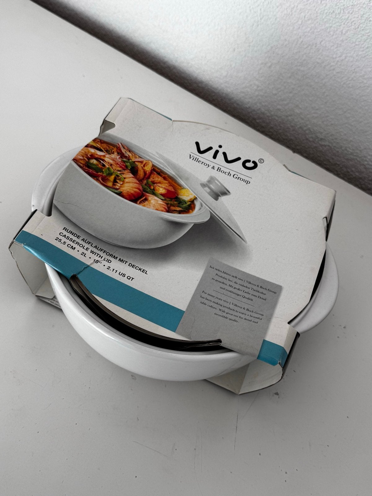 Nieuwe Vivo Villeroy & Boch Ovenschaal met Deksel, Ophalen, Vivo, Nieuw, Schaal of Schalen