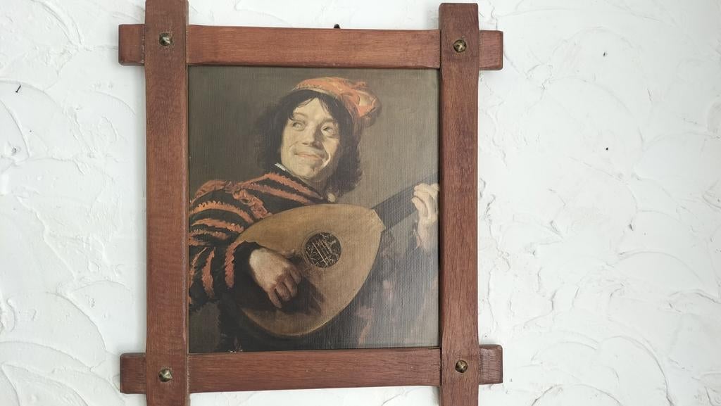 Schilderij Frans Hals:de Luitspeler, Antiek en Kunst, Kunst | Schilderijen | Klassiek, Ophalen of Verzenden