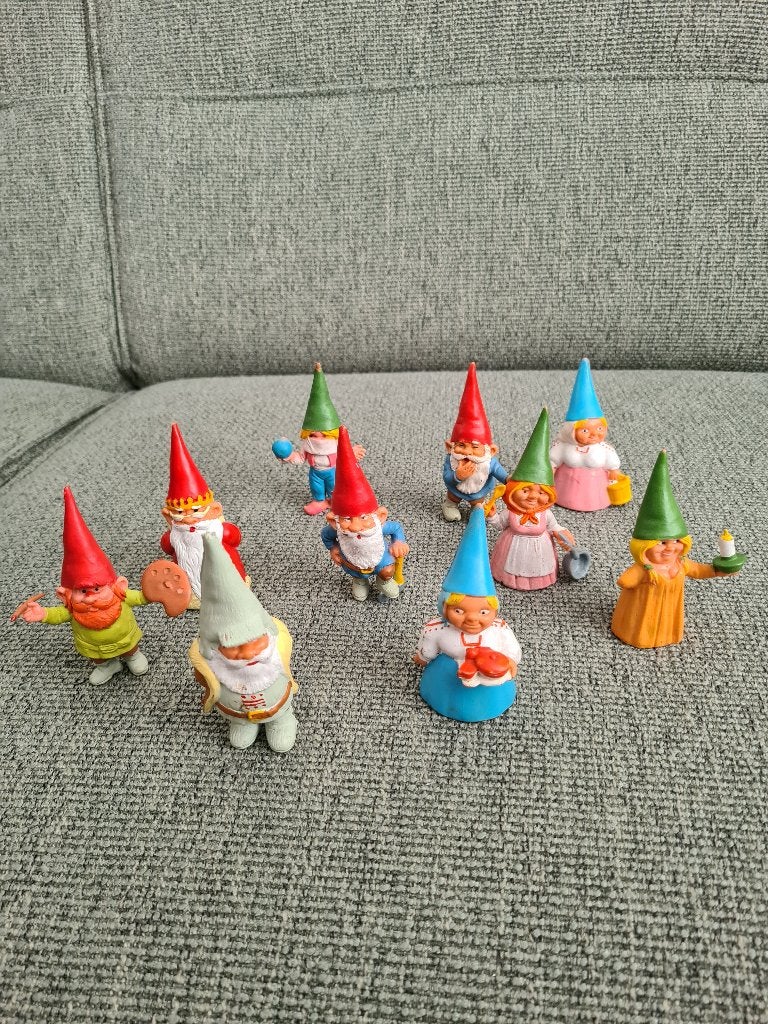 David de kabouter poppetjes vintage 10 stuks, Gebruikt, Startoys Barcelona, Ophalen of Verzenden, Nvt