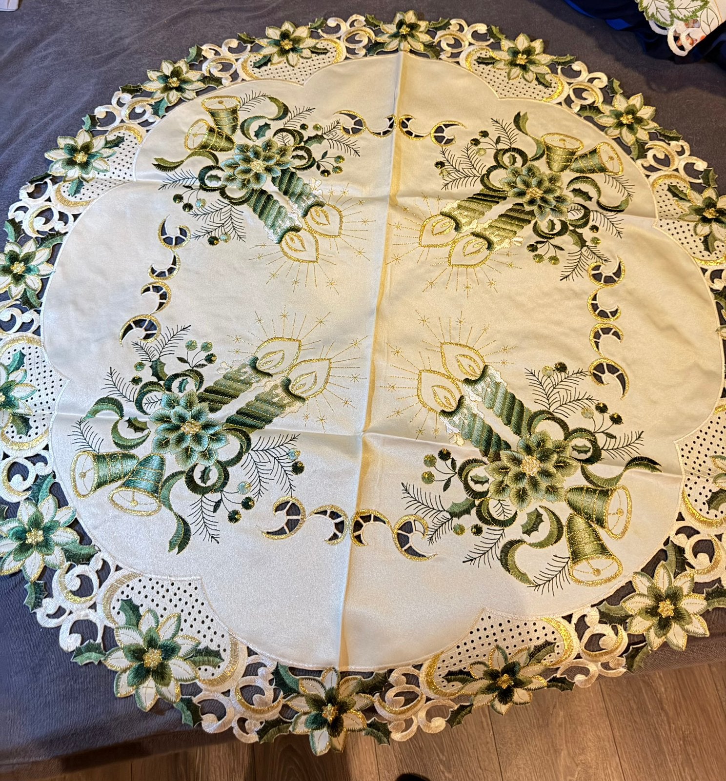 Kerst tafellaken - KERST motief - NIEUW, Rond, Nieuw, Ophalen of Verzenden, Groen