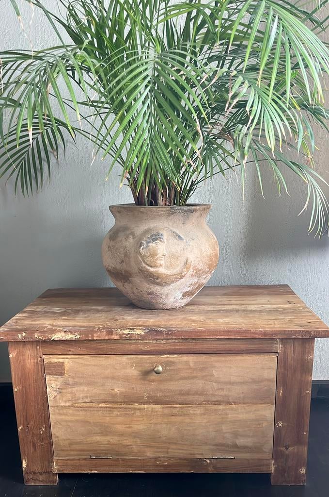 Massief houten lowboard / dekenkist / salontafel, Ophalen, Gebruikt