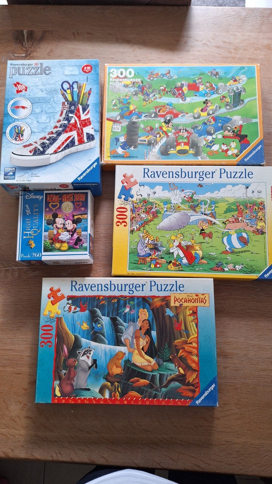 Ravensburger Puzzels: Disney, Asterix, Pocahontas & meer, Ophalen, Meer dan 50 stukjes, Gebruikt, 6 jaar of ouder