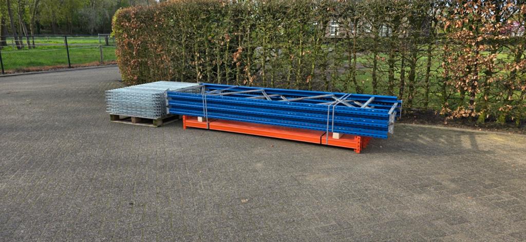 14 meter palletstelling , magazijnstelling , stelling, Zakelijke goederen, Kantoor en Winkelinrichting | Magazijn, Stelling en Opslag