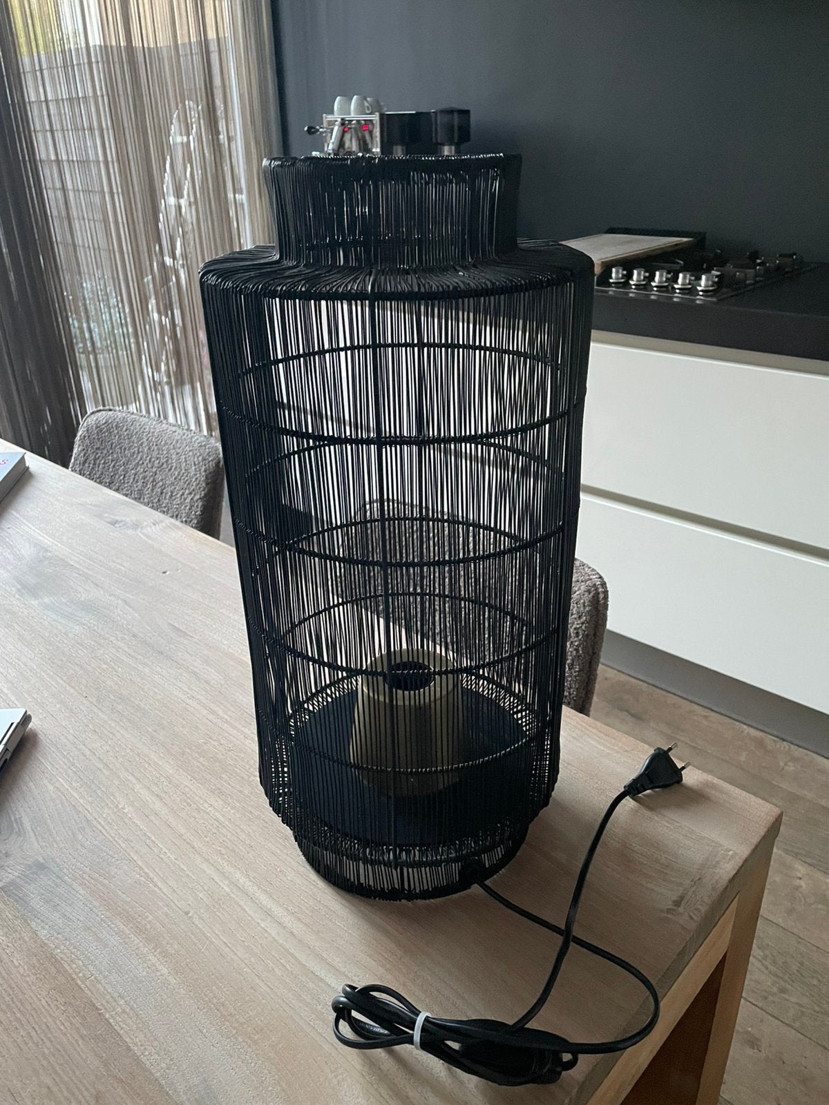 Tafellamp zwart, Ophalen, Met schakelaar, 52 cm, Overige fittingen