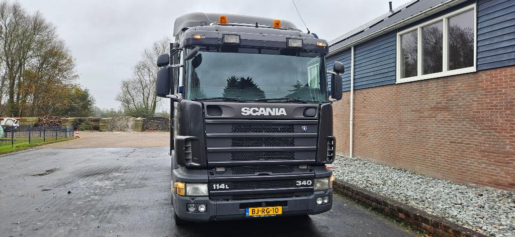 Scania 114 oprijwagen, Auto's, Vrachtwagens, Euro 2, Zwart, Scania, Particulier