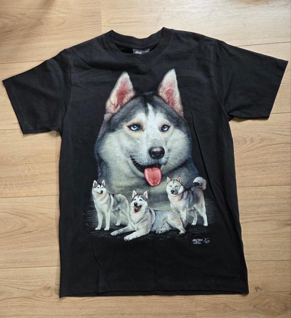 Rock Chang Husky T-shirt - Voor- en achterkant print, Kleding | Dames, T-shirts, Ophalen of Verzenden, Nieuw, Zwart