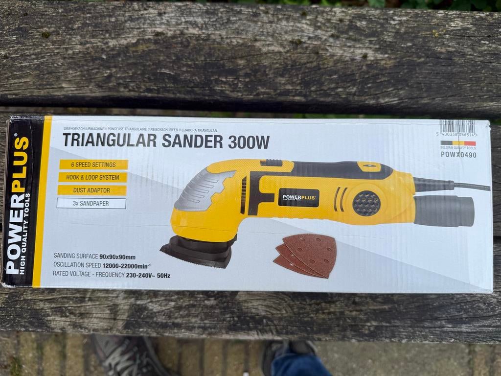 Powerplus POWX0490 Driehoekschuurmachine 300W, Ophalen, Gebruikt, Minder dan 600 watt, Overige typen