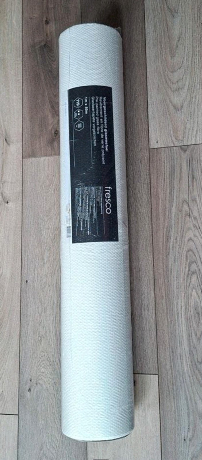 FRESCO Glasweefselbehang wit ruit🙂, Ophalen, Minder dan 10 m², Wit