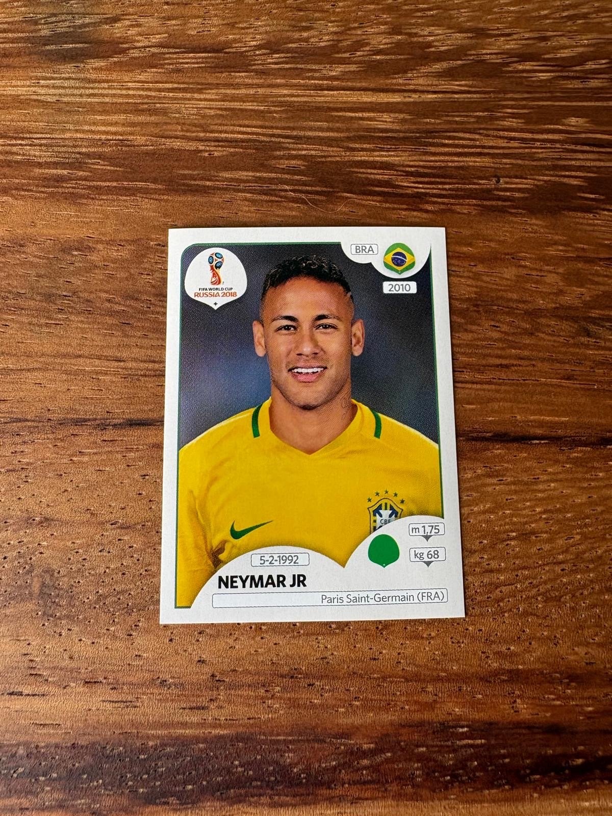 Neymar Jr. Panini WK 2018 Sticker - Brazilië, Ophalen of Verzenden, Zo goed als nieuw, Stickers en Plaatjes