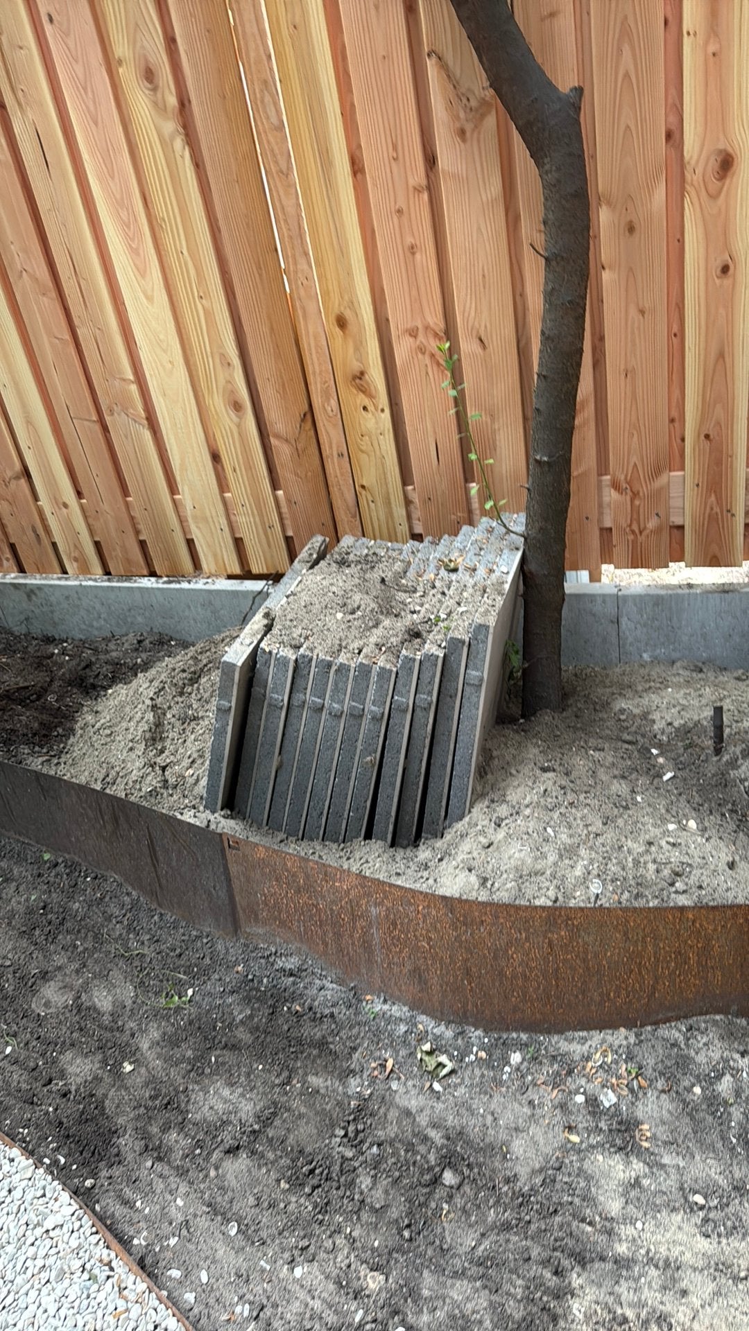 6 tegels 60x60 greige geoceramica, Tuin en Terras, Ophalen, Biels, Zo goed als nieuw, Minder dan 100 cm