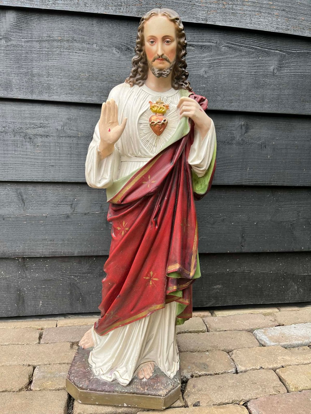 Groot Jezus beeld - Heilig Hart - 65cm, Antiek en Kunst, Ophalen