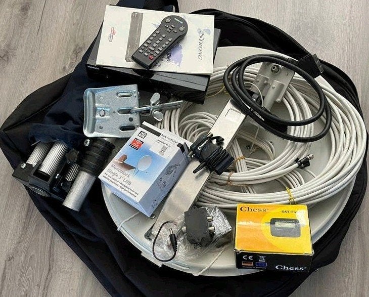 Complete Satelliet Schotel Set 60 cm - Alles Inbegrepen, Ophalen, Gebruikt, (Schotel)antenne, Overige merken
