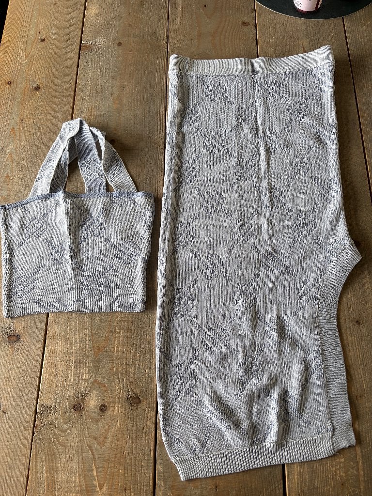 Super leuke set rok met croptop Daily Paper,  M, izgst, Maat 38/40 (M), Blauw, Daily Paper, Ophalen of Verzenden