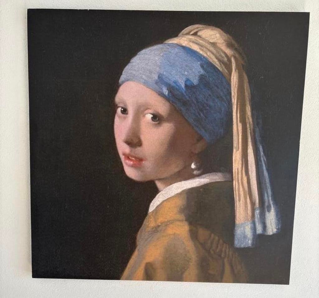 Het Meisje met de Parel - Johannes Vermeer reproductie, Antiek en Kunst, Kunst | Schilderijen | Klassiek, Ophalen