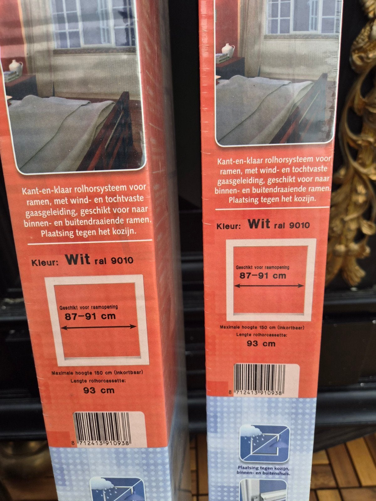 Hamstra deur en raam rolhor  - Gebroken Wit, Ophalen, 80 tot 100 cm, Hordeur, Nieuw