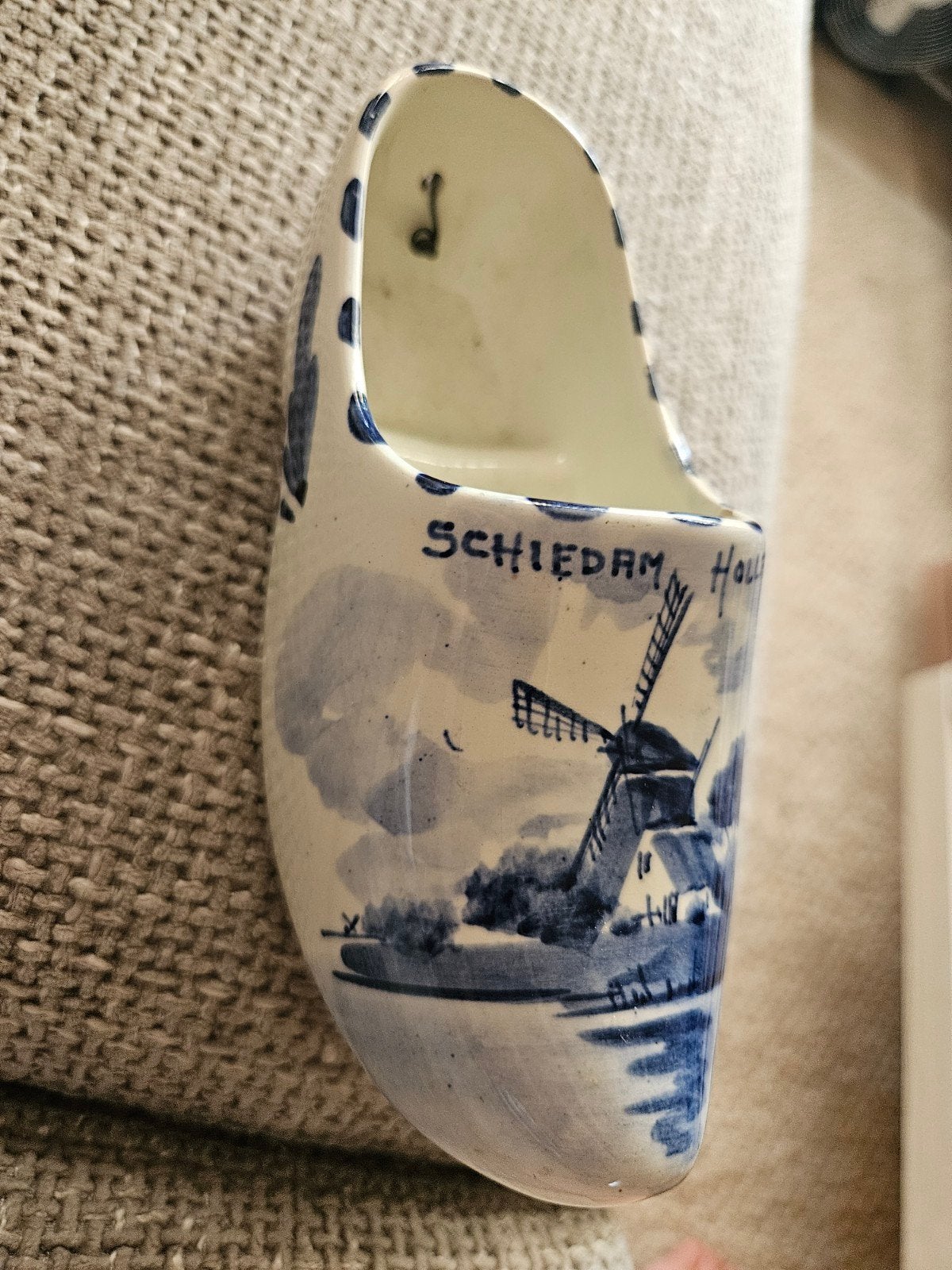 schiedam distilleerderij Piet van Gent delfts blauw klompje, Ophalen of Verzenden