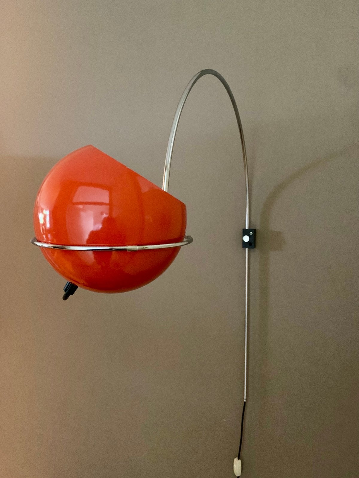 Vintage Gepo amsterdam wandlamp oranje bol, Ophalen of Verzenden, Zo goed als nieuw