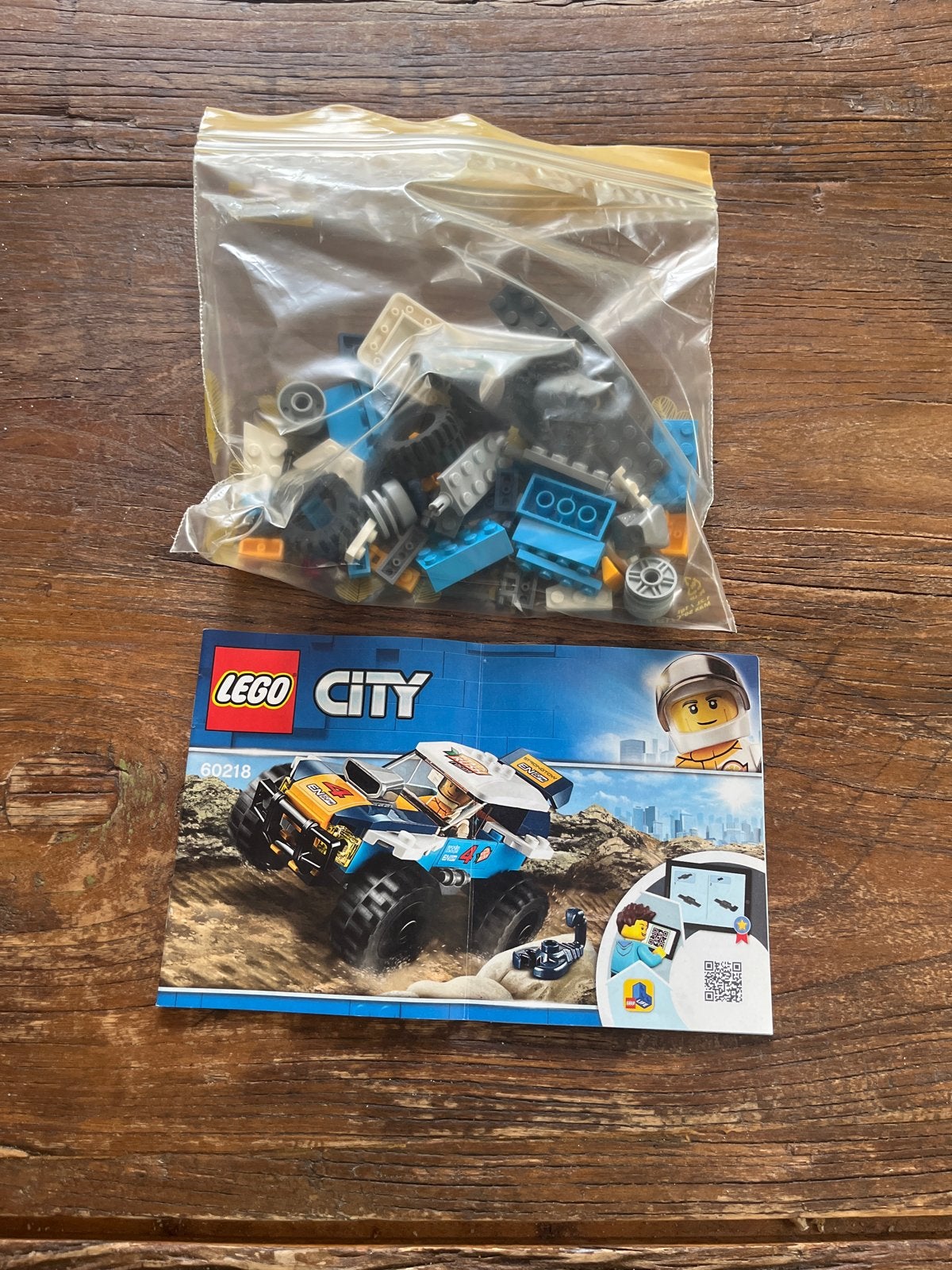 Lego City 60218 Woestijnrallywagen met instructies, Lego, Ophalen of Verzenden, Complete set, Inclusief instructies