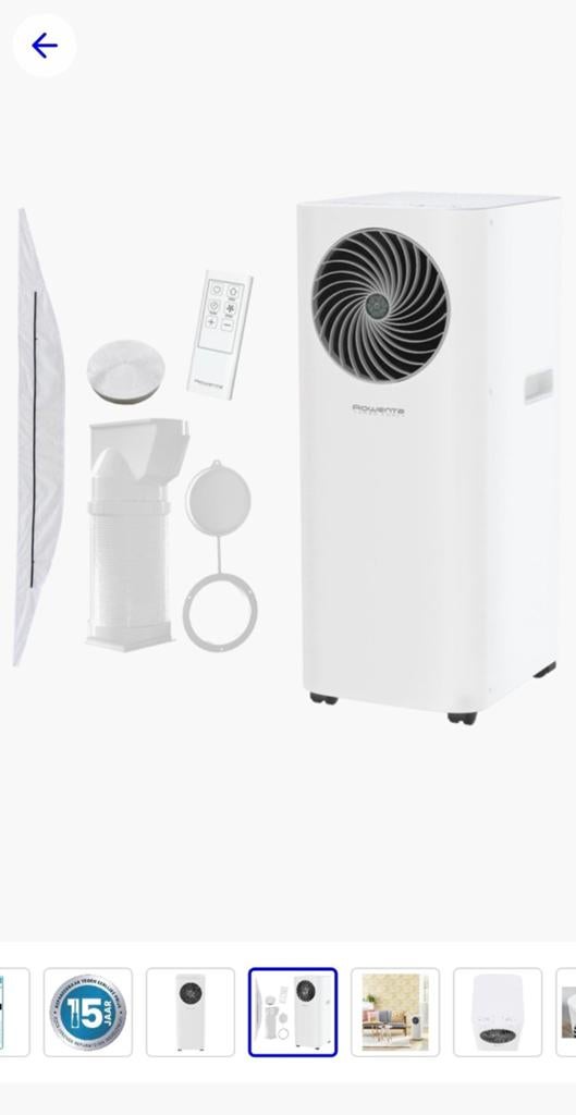 Rowenta Turbo Cool + AU5020 Mobiele Airco. Nieuwstaat!, Ophalen, 3 snelheden of meer, Zo goed als nieuw, Afstandsbediening