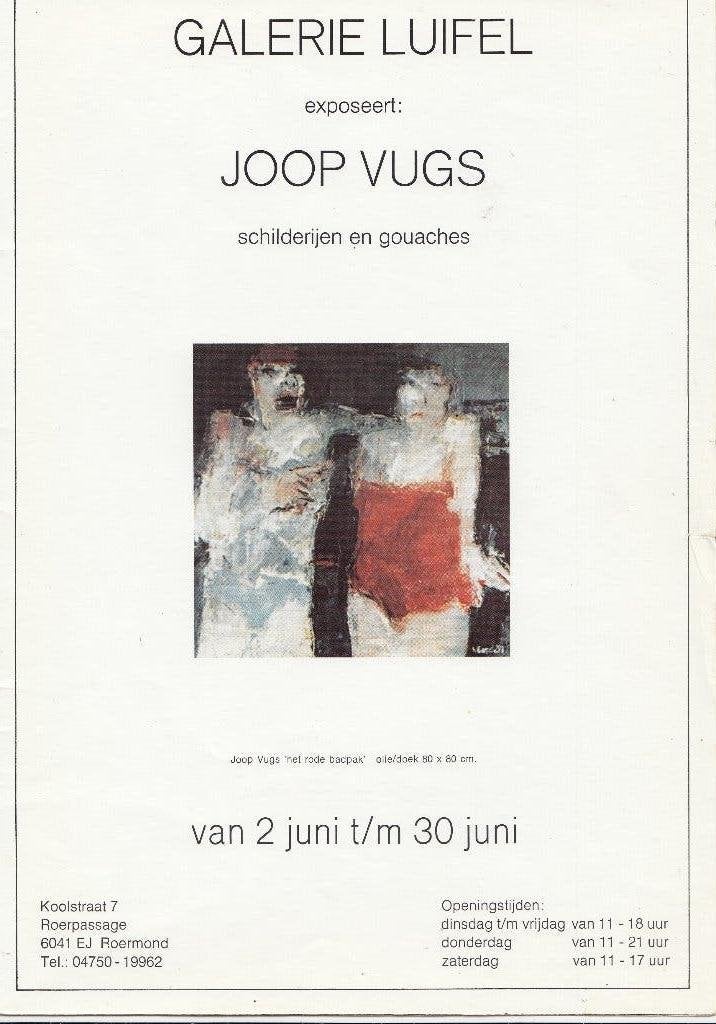 Joop Vugs affiche galerie Luifel 1981, Antiek en Kunst, Ophalen of Verzenden