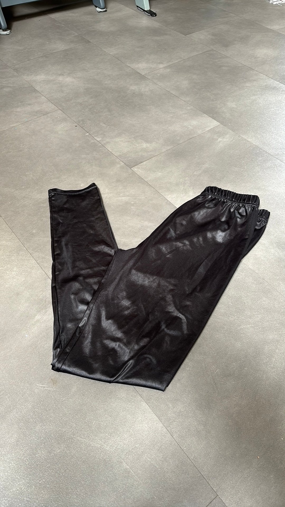 Zwarte leather look legging – maat S, ., Ophalen of Verzenden, Zo goed als nieuw, .