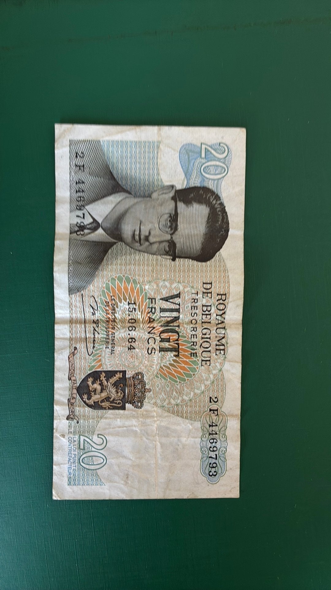België 20 francs 1964, Ophalen of Verzenden, België