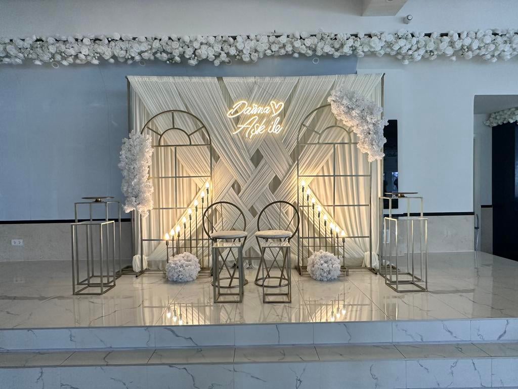 Backdrop Verhuur – Bruiloft, Verlofing & Events (Heel NL), Ophalen of Verzenden
