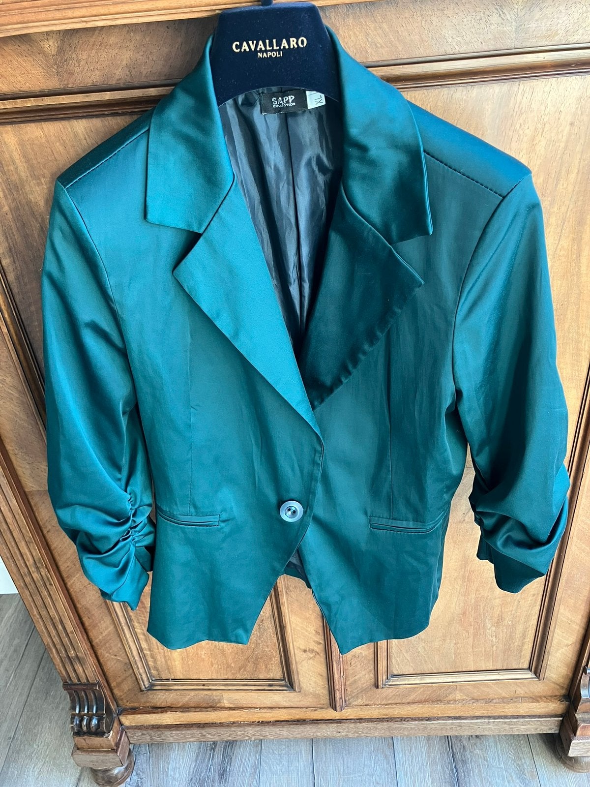 Sapp blazer rimpel mouw maat M, Kleding | Dames, Ophalen of Verzenden, Zo goed als nieuw, Maat 38/40 (M), Groen