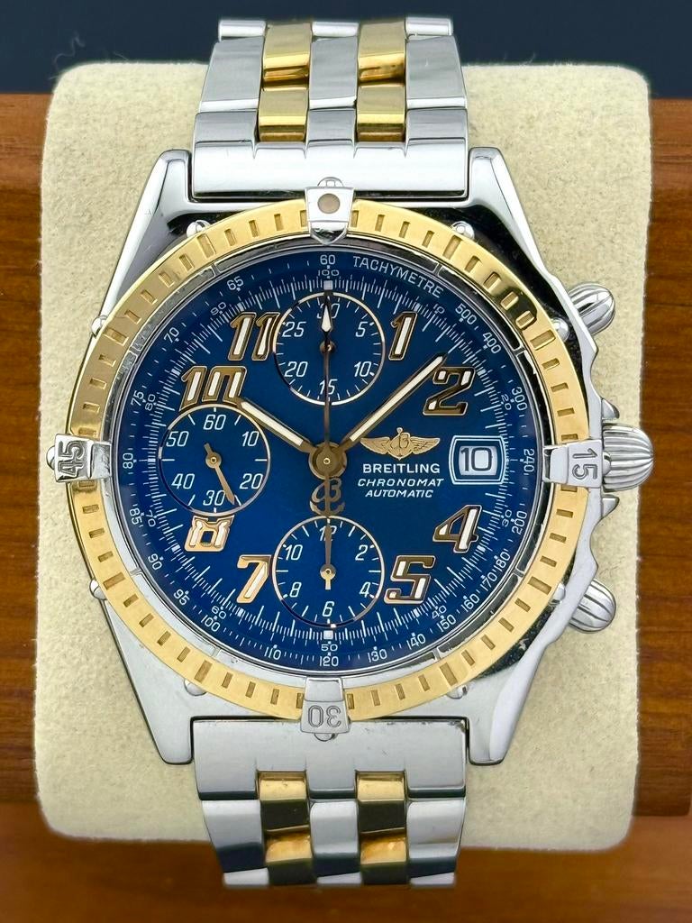 Breitling Chronomat Vitesse D13050.1 Blauw Staal Goud, Ophalen of Verzenden, Zo goed als nieuw, Staal, Breitling