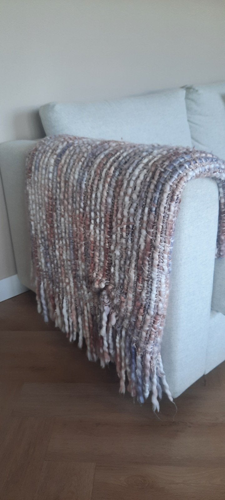 Mooie plaid met franjes, diverse kleuren, Ophalen, Gebruikt, Plaid, Overige materialen