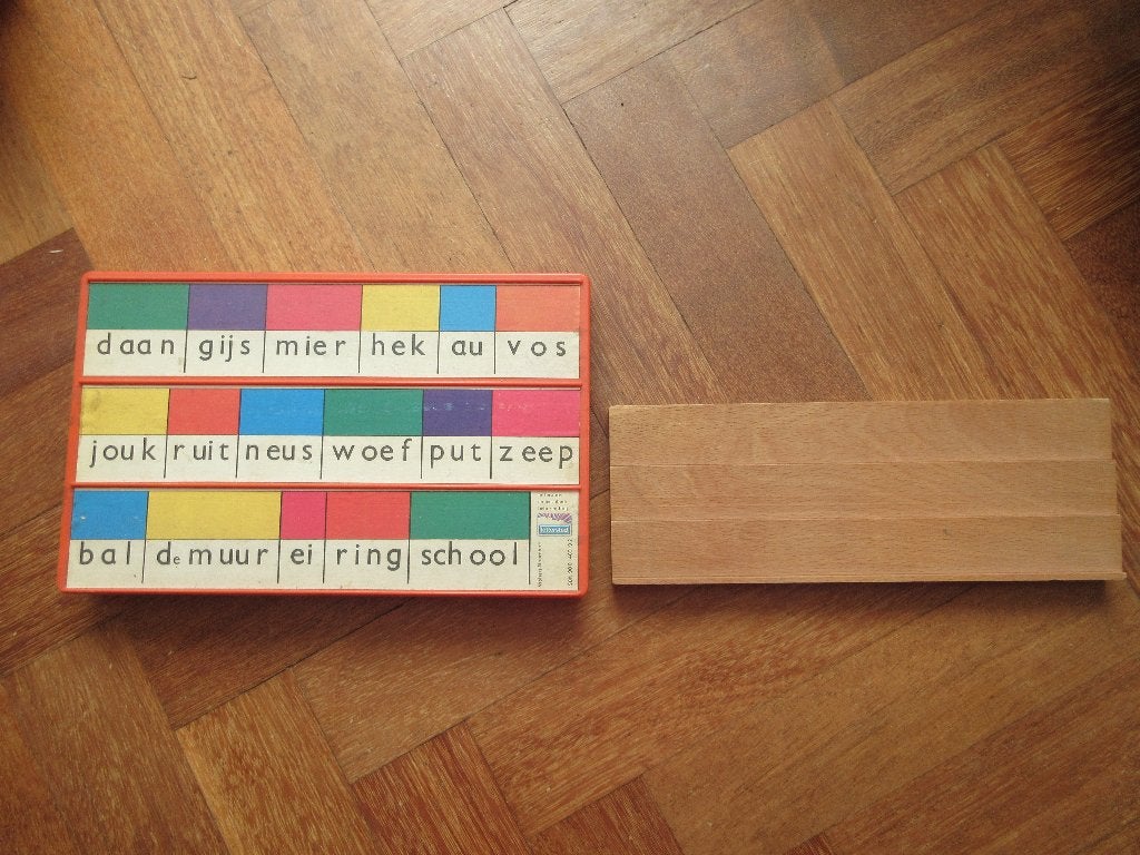 Letterdoos + letterplank, Ophalen of Verzenden, Gebruikt, Puzzelen