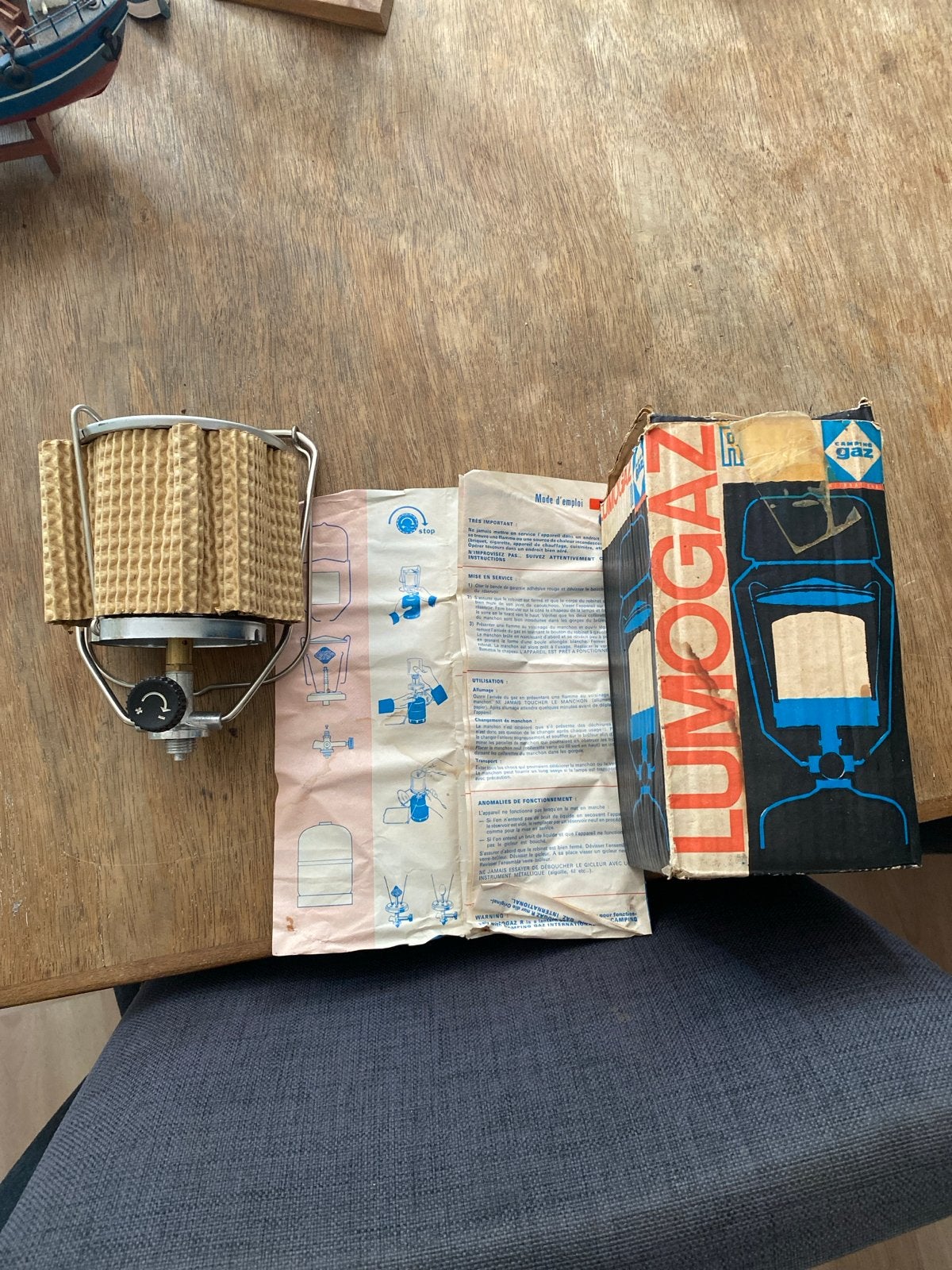 Vintage Lumogaz Camping Gaslamp - in doos, Caravans en Kamperen, Kampeeraccessoires, Ophalen of Verzenden, Gebruikt