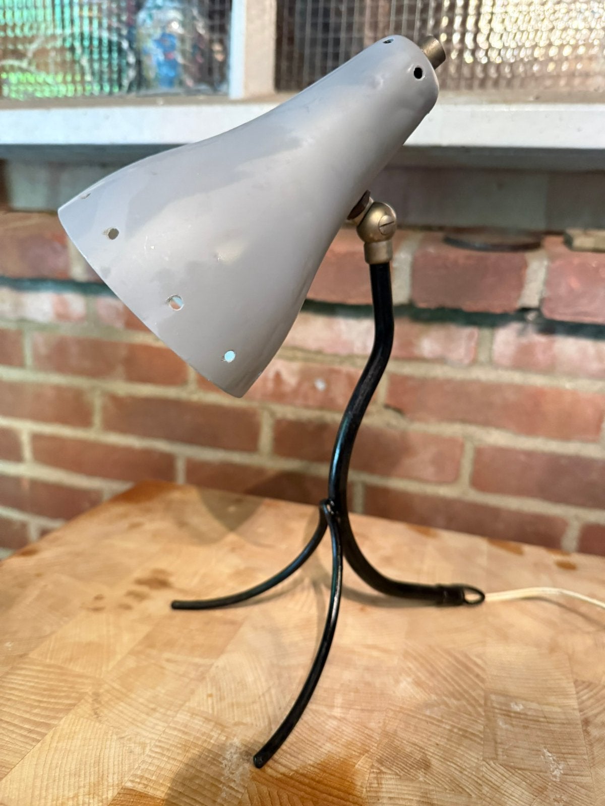 Vintage tripod lampje, Gebruikt, Meerkleurig, Overige stijlen, Ophalen of Verzenden