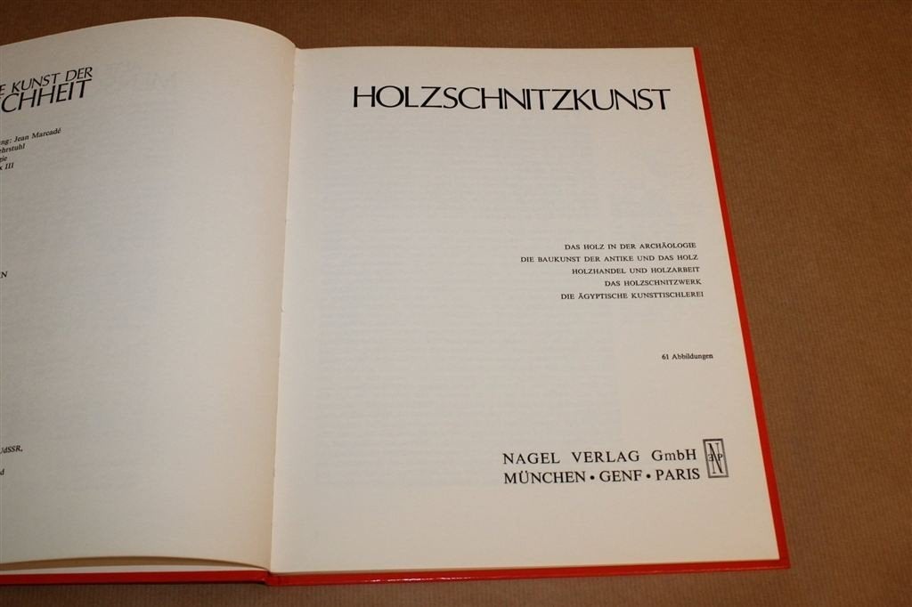 Holzschnitzkunst — Vintage Kunstboek Houtsnijwerk 1974, Ophalen of Verzenden, Gelezen