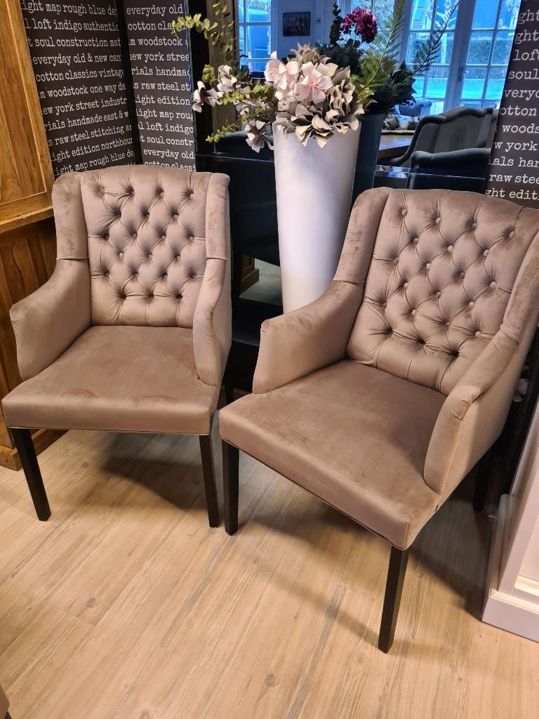 *ACTIE* Landelijke Eetkamerstoel Victoria Stel Zelf Samen (3, Overige kleuren, Nieuw, Stof, Vijf, Zes of meer stoelen