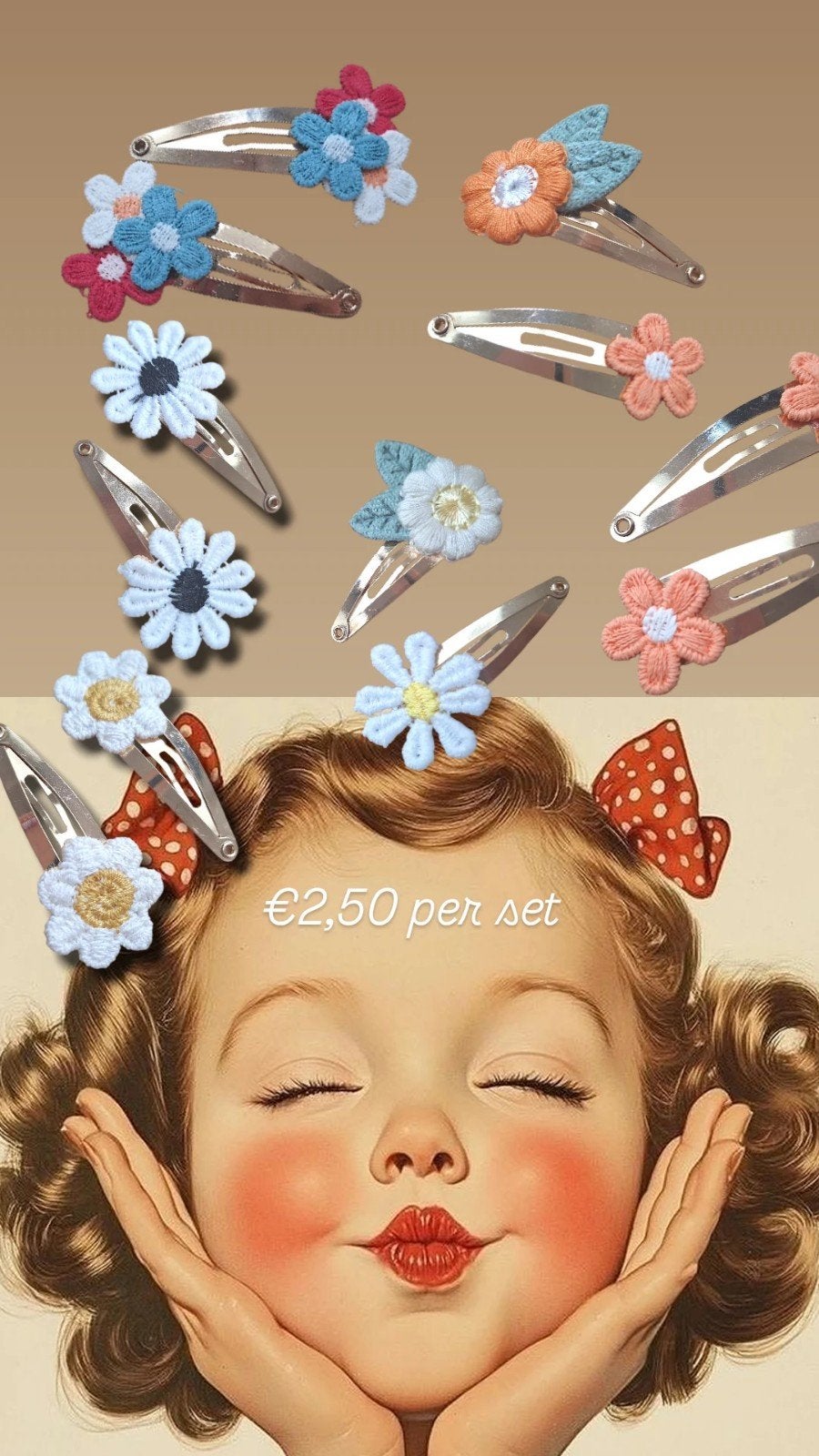 Handgemaakte haarspeldjes 4cm, Kinderen en Baby's, Babymode-accessoires, Nieuw, Ophalen of Verzenden