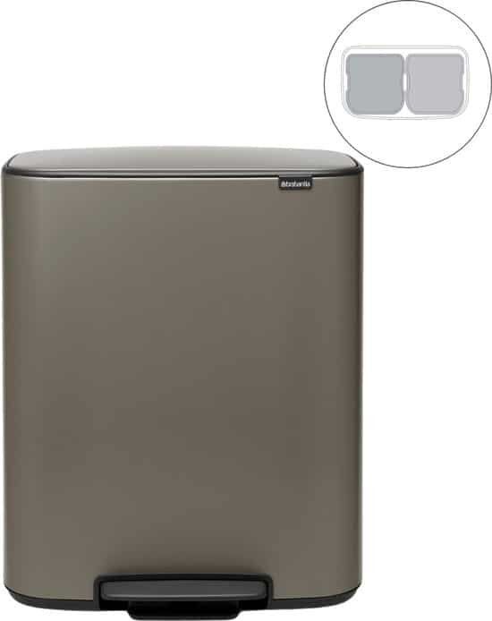 Brabantia Bo Prullenbak - 2 x 30 liter - Afvalscheiding, Huis en Inrichting, Triple J Online, Info@triplejonline.nl, De Spinnekop 9