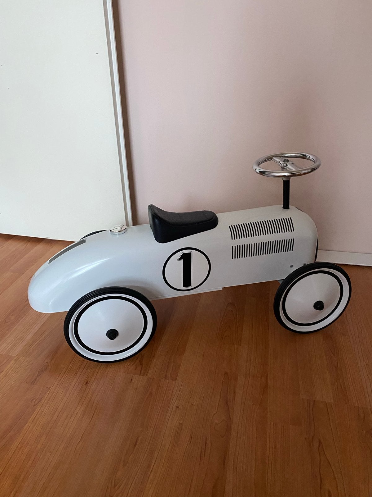 Retro loopauto wit - Zo goed als nieuw, Ophalen, Zo goed als nieuw, Loopvoertuig