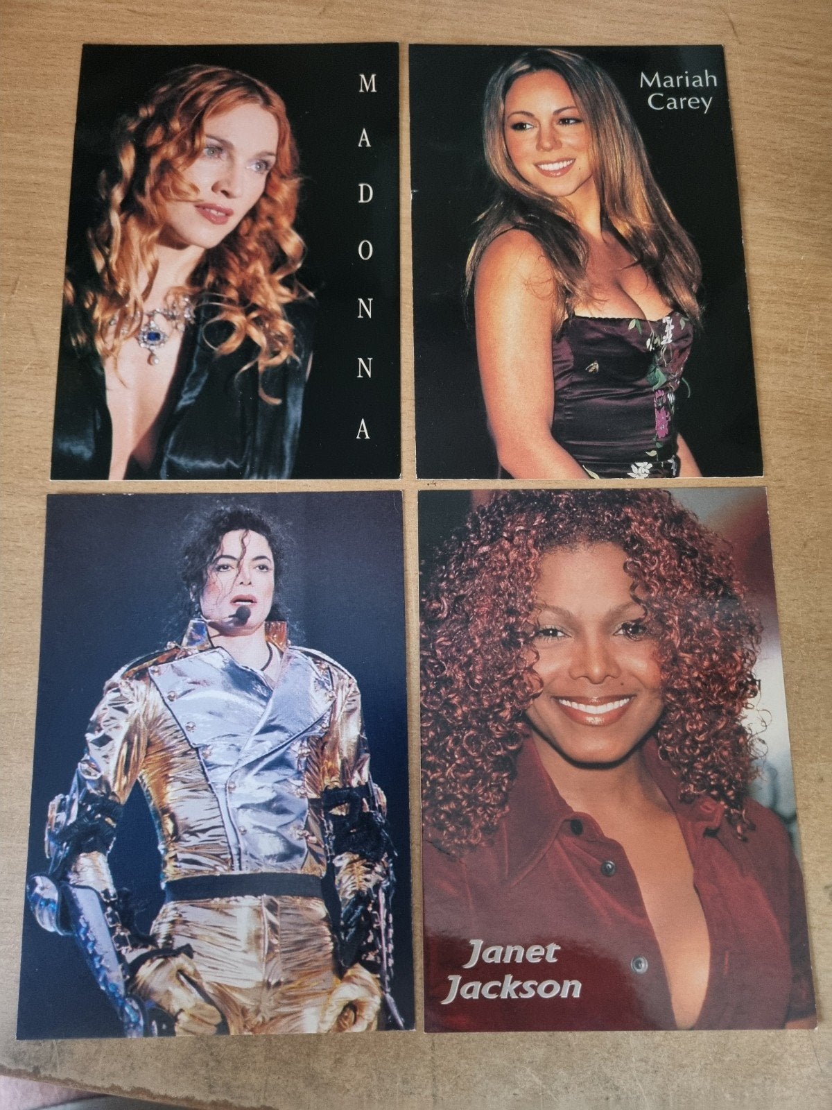 Foto kaarten Madonna Michael Jackson Mariah Carey, Verzamelen, Verzenden, Foto of Kaart