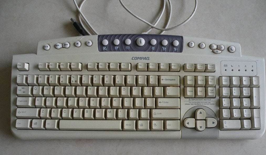 Toetsenbord Compaq. Bijna antiek. In uitstekende staat., Ophalen of Verzenden, Qwerty, Zo goed als nieuw
