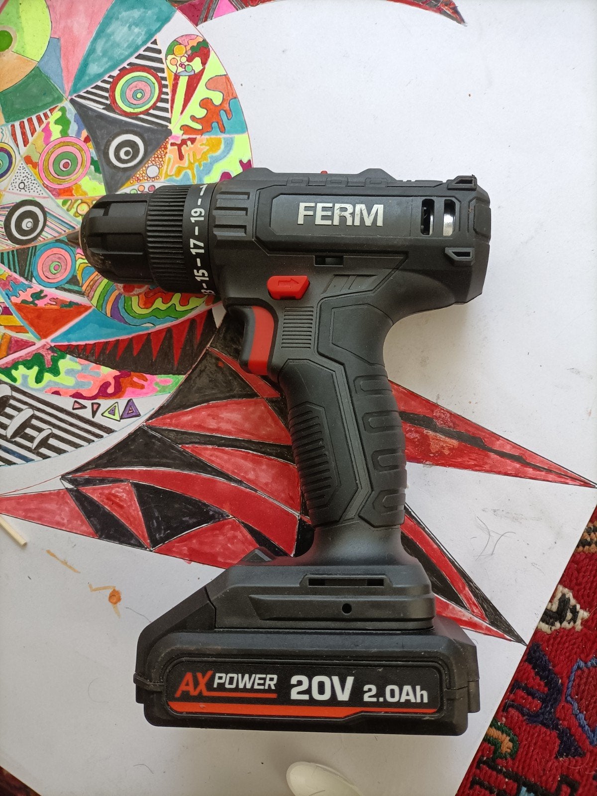 Ferm AX Power 20V Accuboormachine met accu, Variabele snelheid, Ophalen of Verzenden, Minder dan 400 watt, Zo goed als nieuw