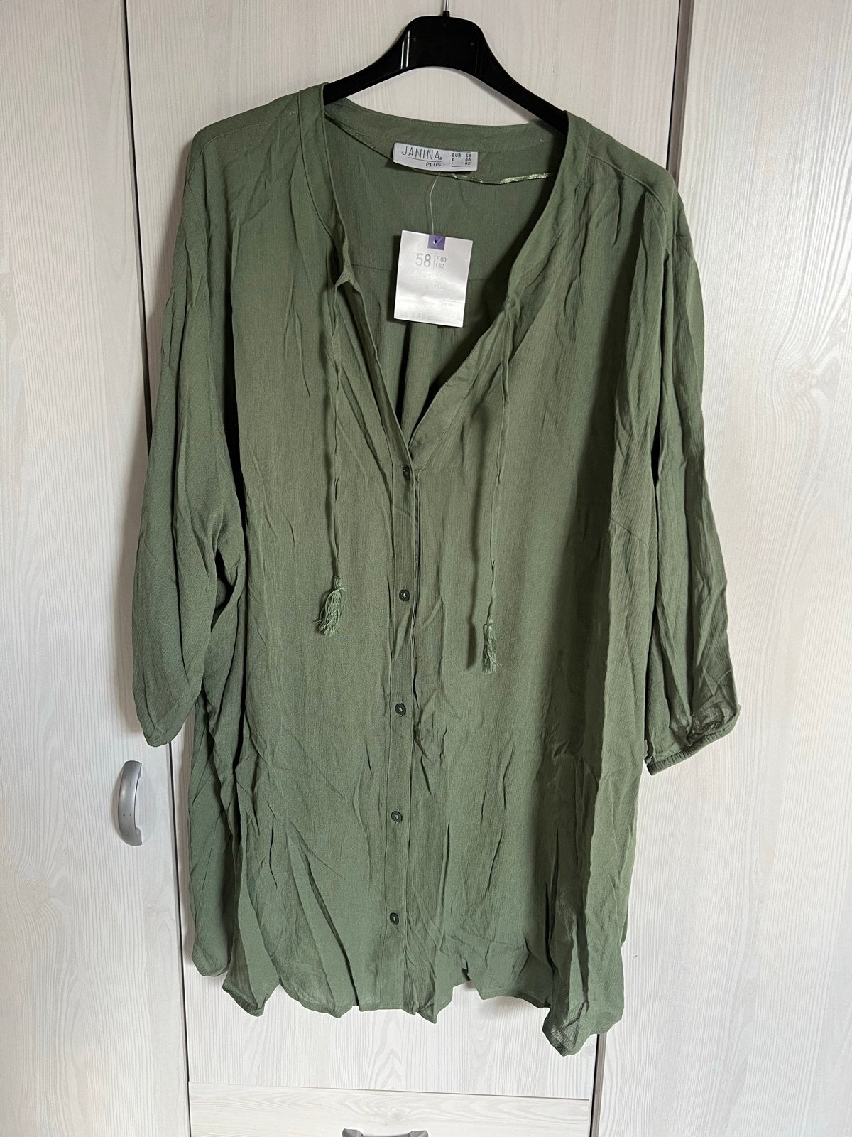 Nieuwe groene blouse tuniek maat 58 grote maat, Ophalen of Verzenden, Nieuw, Maat 46/48 (XL) of groter, Groen