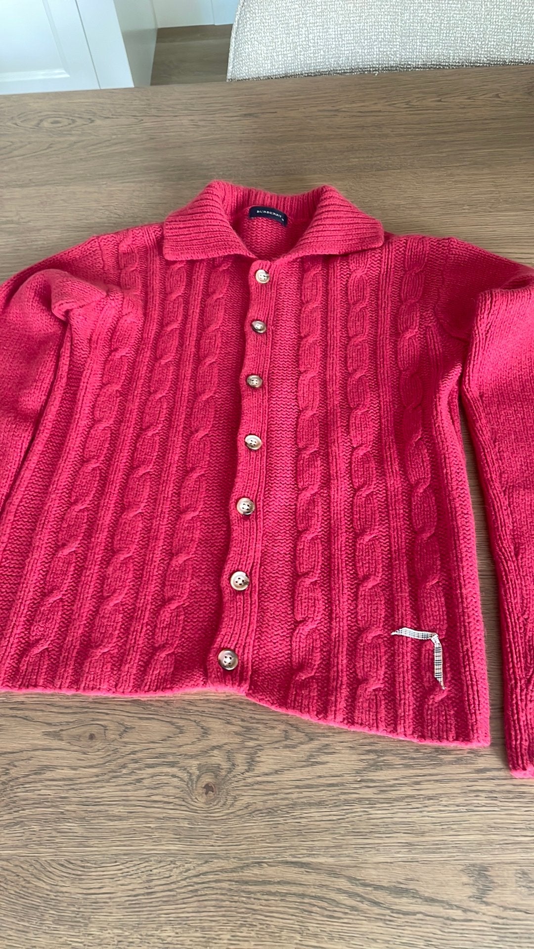 “Wollen” vest van Burberry mt12, 152, Verzenden, Gebruikt, Meisje, Trui of Vest
