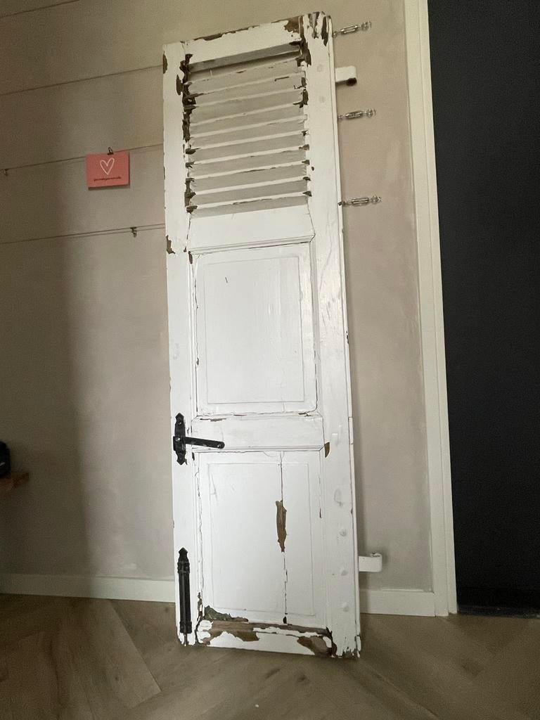 Louvre deur - deco met slot, Ophalen, Gebruikt