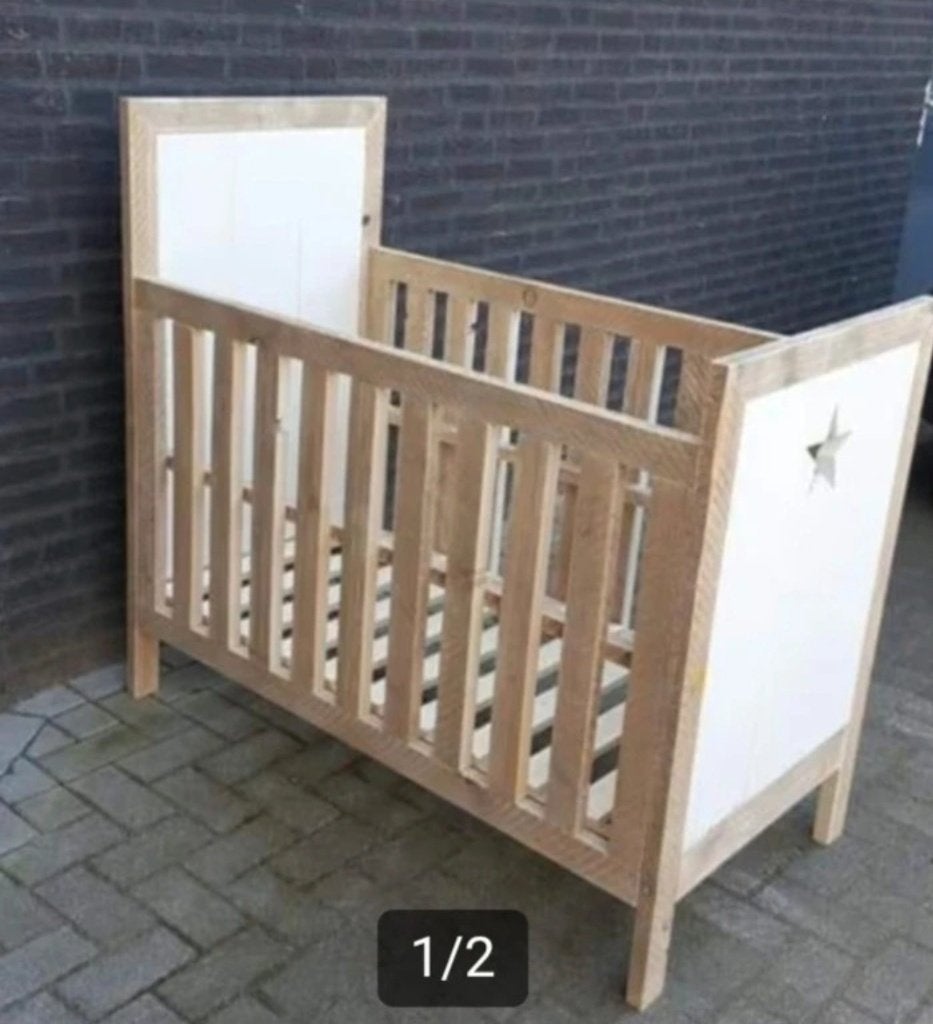 Ledikant hout, Kinderen en Baby's, Ophalen, Gebruikt, Ledikant