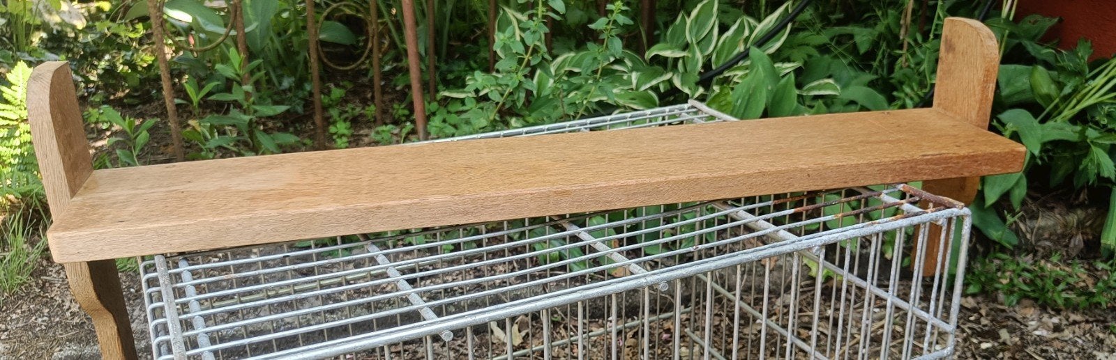 Vintage houten wandplank/rek., Huis en Inrichting, Woonaccessoires | Wandplanken en Boekenplanken, Ophalen, Gebruikt
