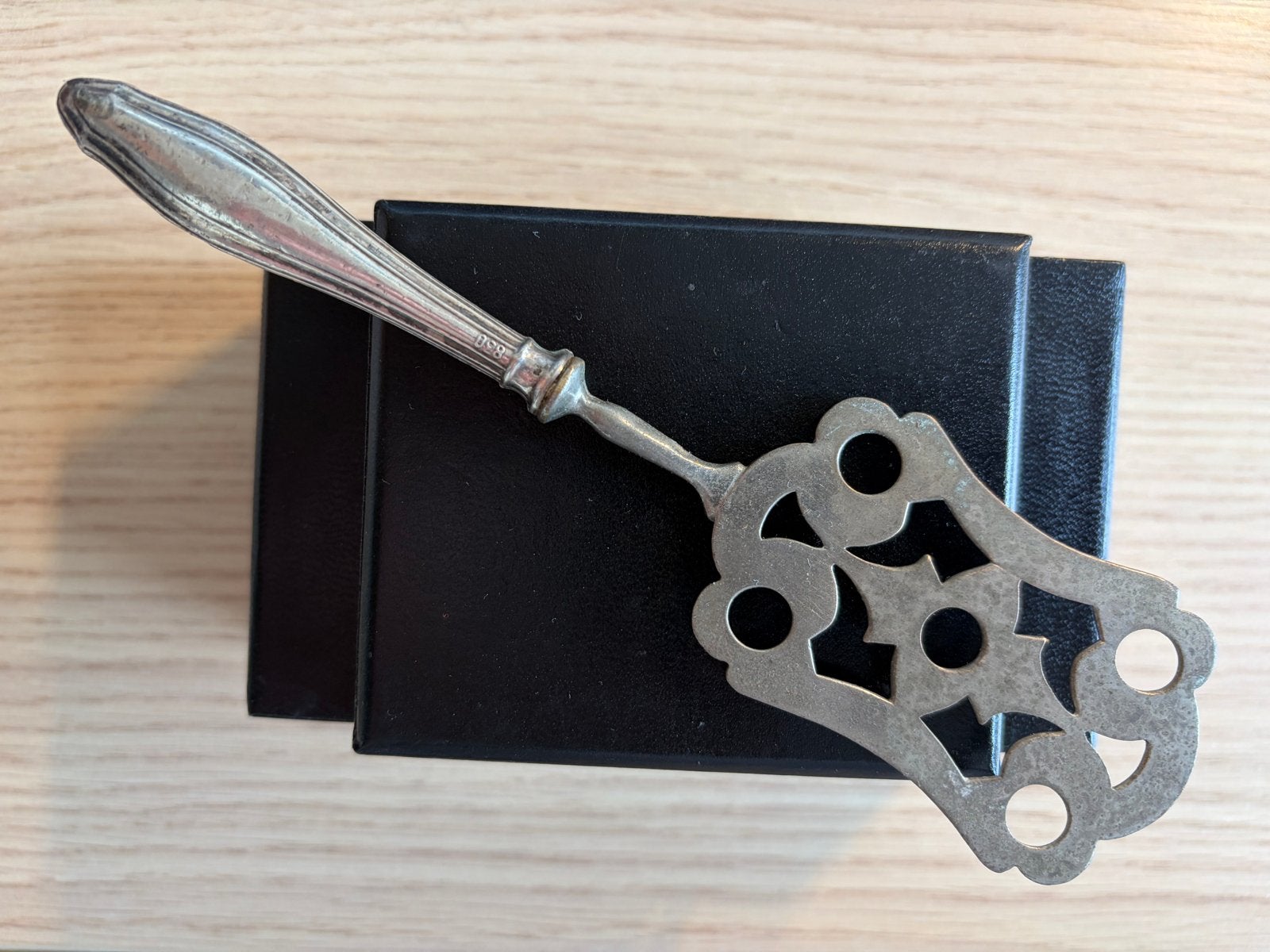 Antieke zilveren taartschep - 830 zilver, Ophalen of Verzenden