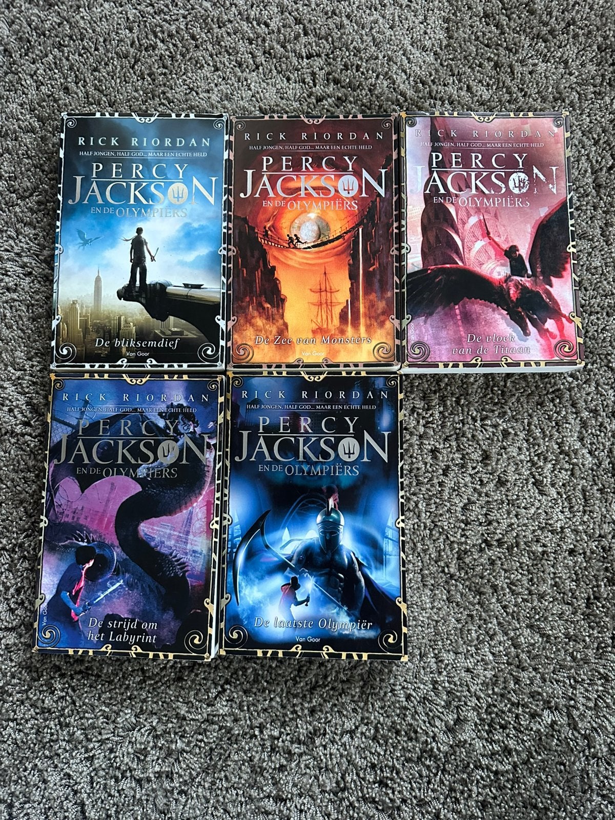 Rick Riordan boeken waaronder Percy Jackson, Ophalen of Verzenden, Zo goed als nieuw